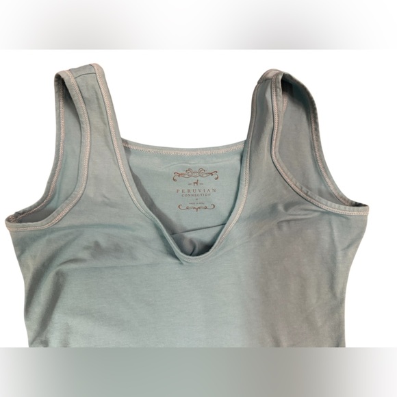 Peruvian Connection Long Tank in Blue Size Medium - Picture 5 of 8